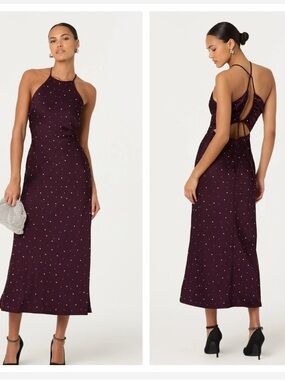 slim fit dress slacks Astr Women's Aurelia Flutter Sleeve Lace Inset Dress Dusty-Pink Xs main image 0